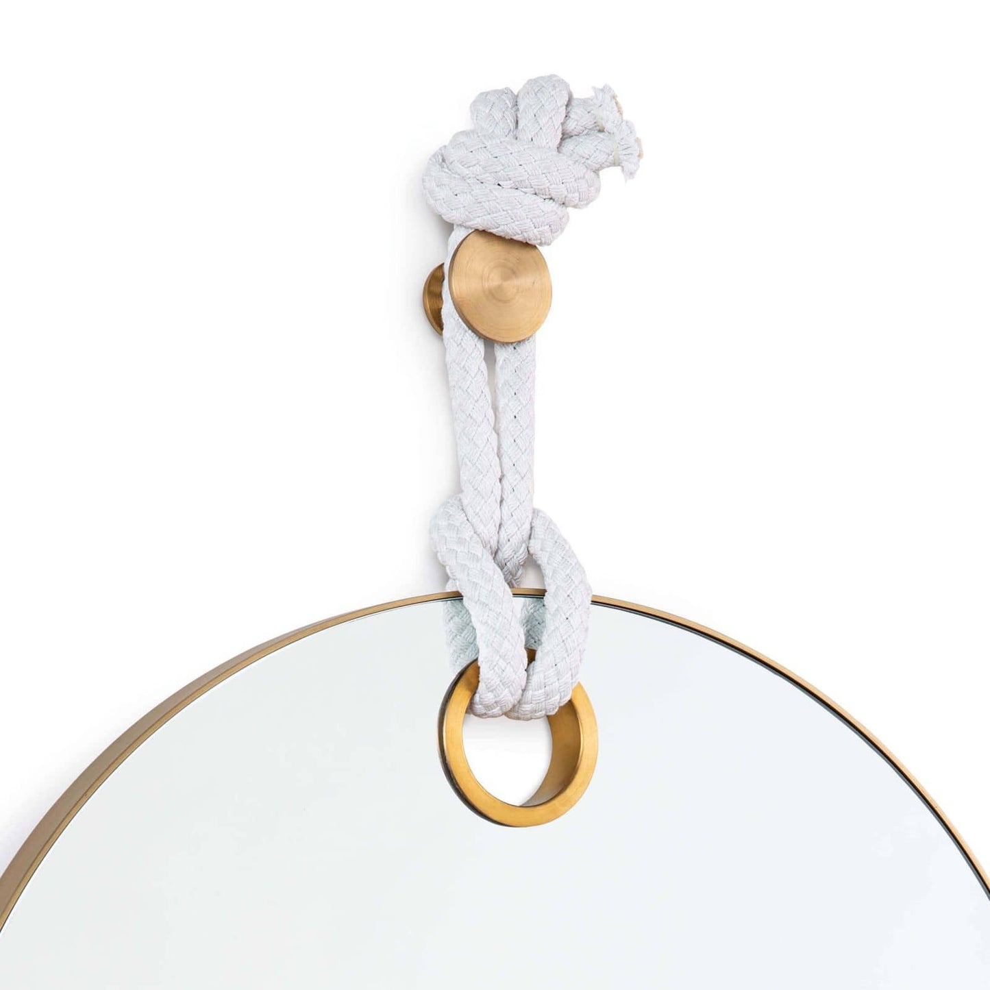 Porter Mirror in Natural Brass