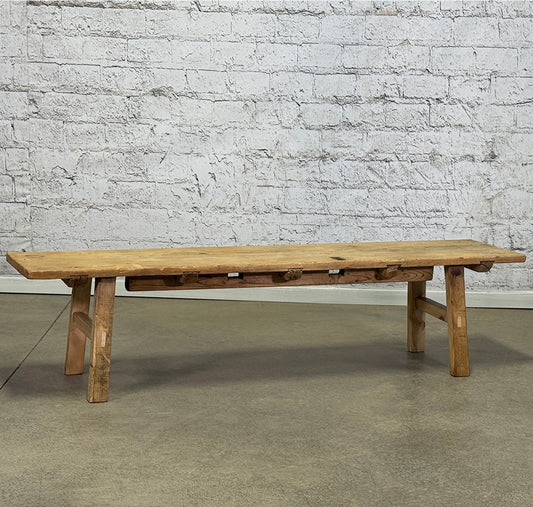 Wide Elm Bench