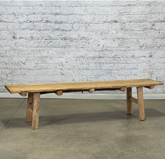 Wide Elm Bench