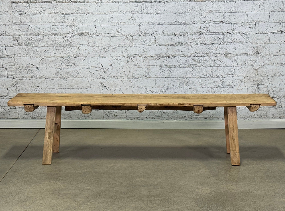 Wide Elm Bench
