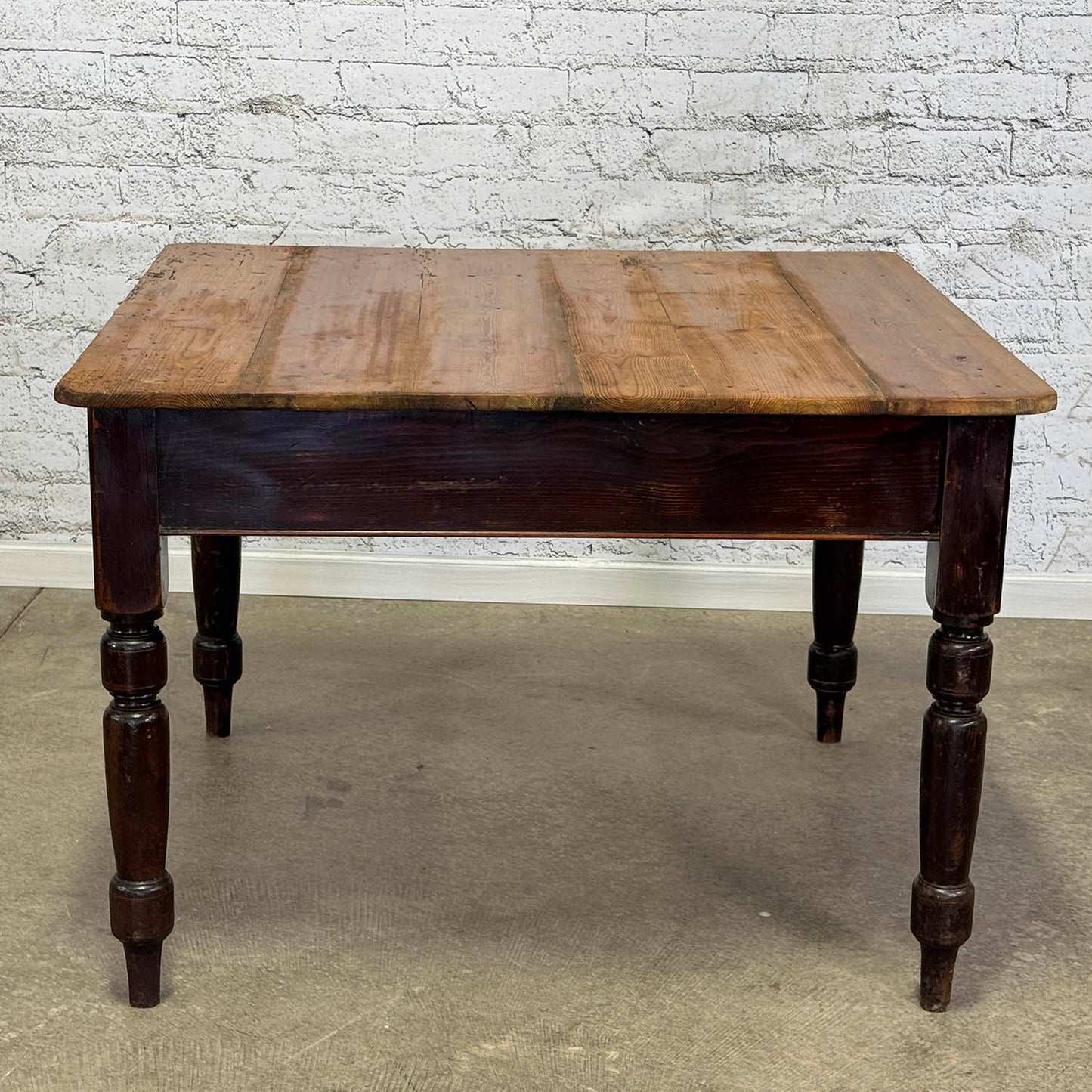 Square Pine Top Table w/ 1 Drawer