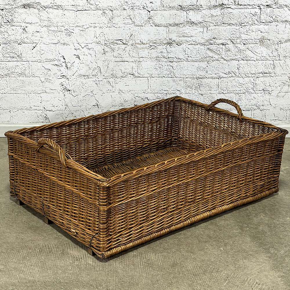Vintage French Rectangular Basket