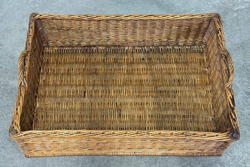 Vintage French Rectangular Basket