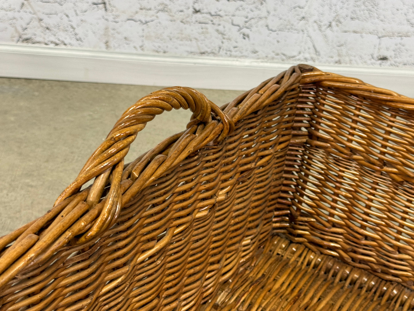 Vintage French Rectangular Basket