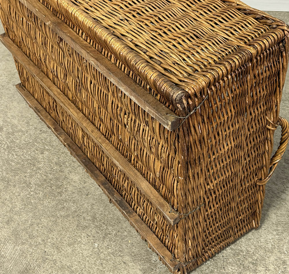 Vintage French Rectangular Basket