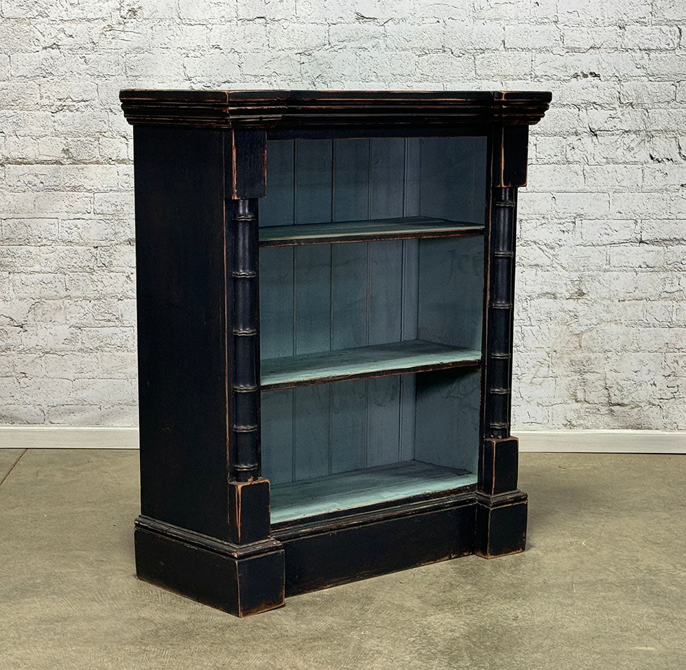 Painted Faux Bamboo Bookcase