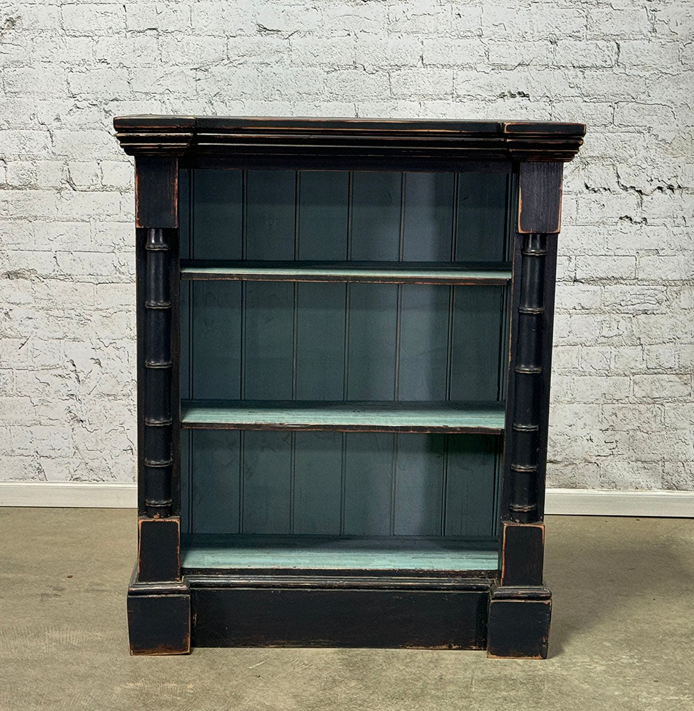 Painted Faux Bamboo Bookcase