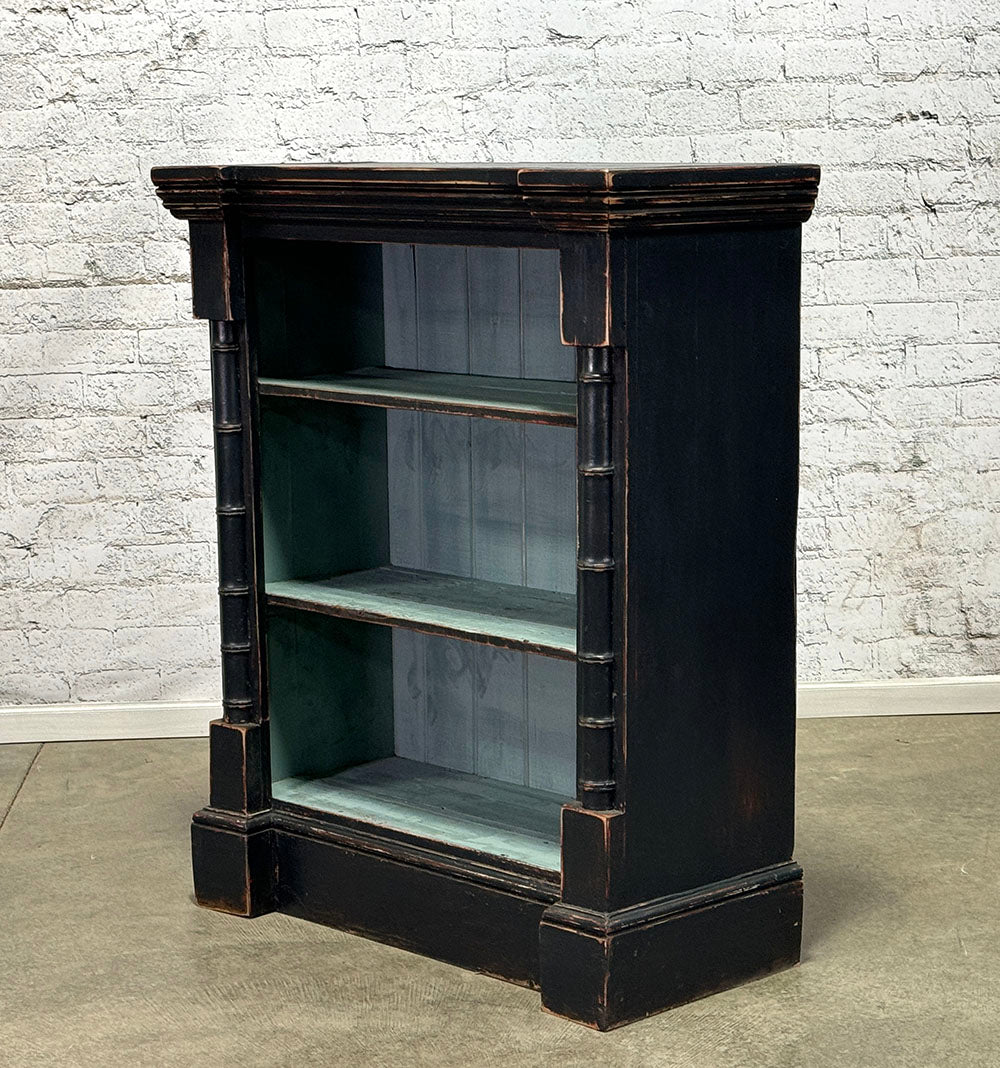 Painted Faux Bamboo Bookcase