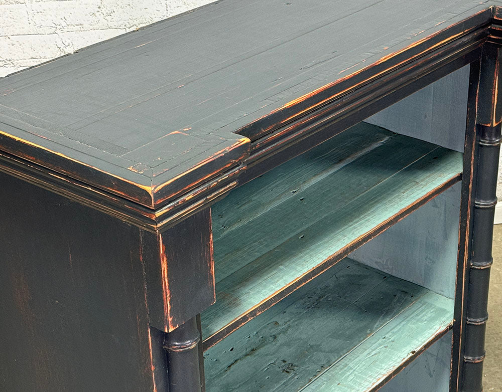 Painted Faux Bamboo Bookcase