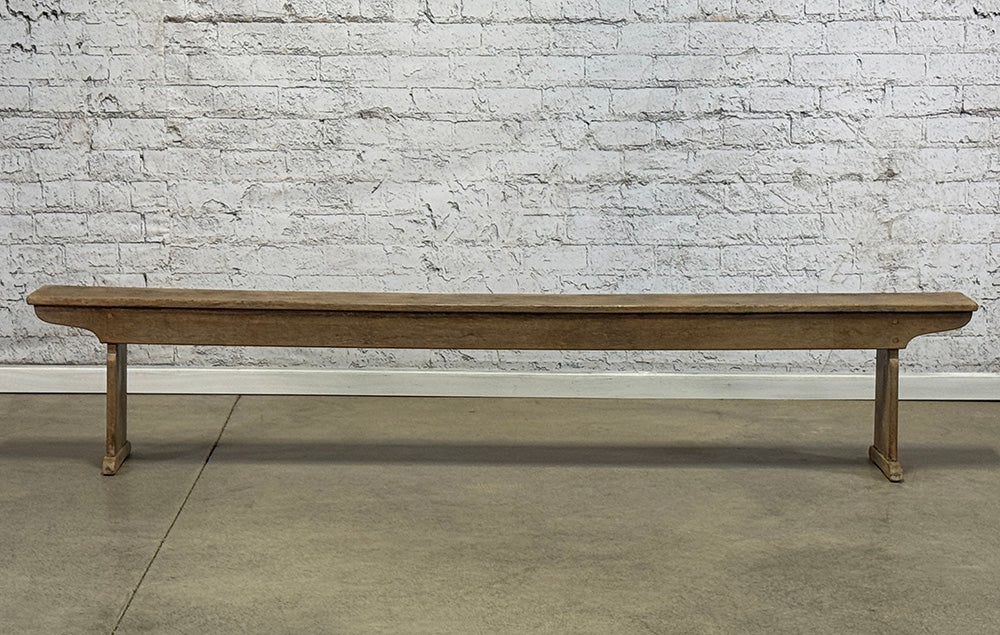 Antique English Rustic Oak Bench