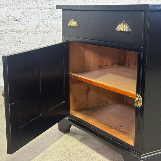Vintage English Ebonized Bedsides