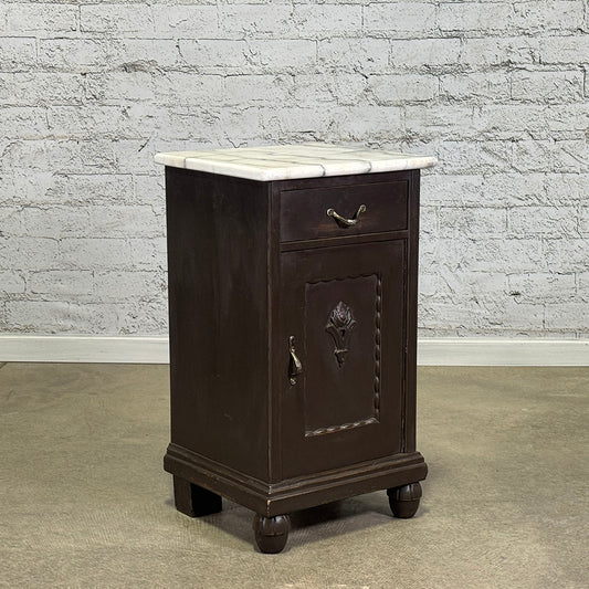 Vintage Marble Top Bedside