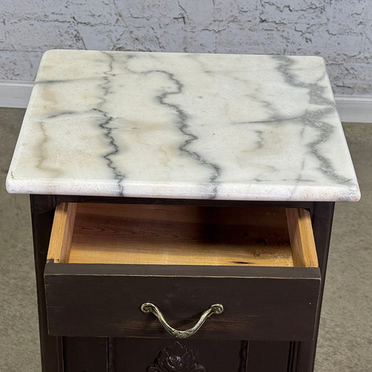 Vintage Marble Top Bedside