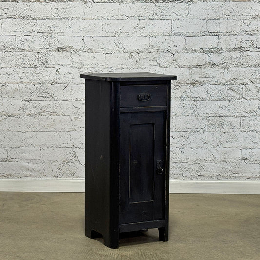 Vintage European Bedside Painted Black