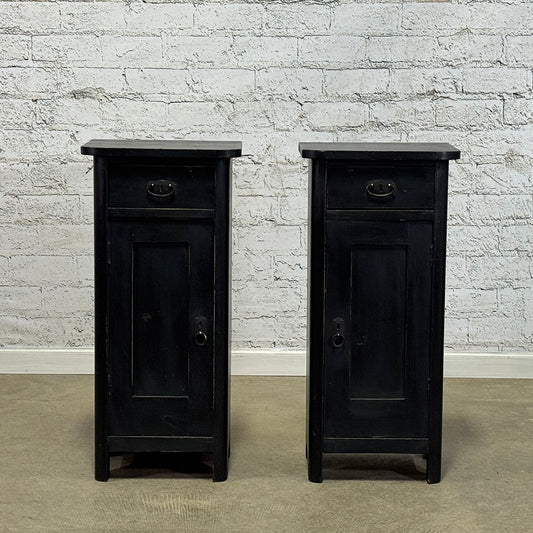 Vintage European Bedside Painted Black