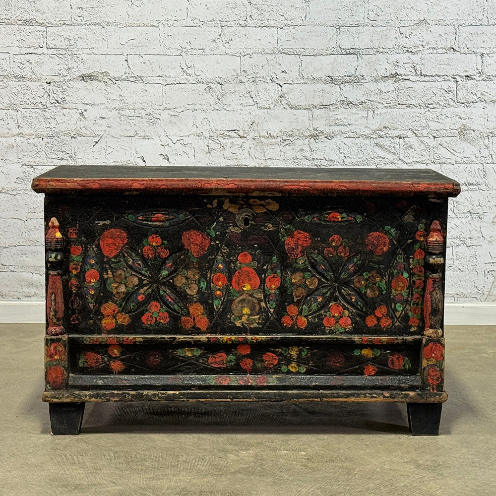 Antique Painted Bed Box