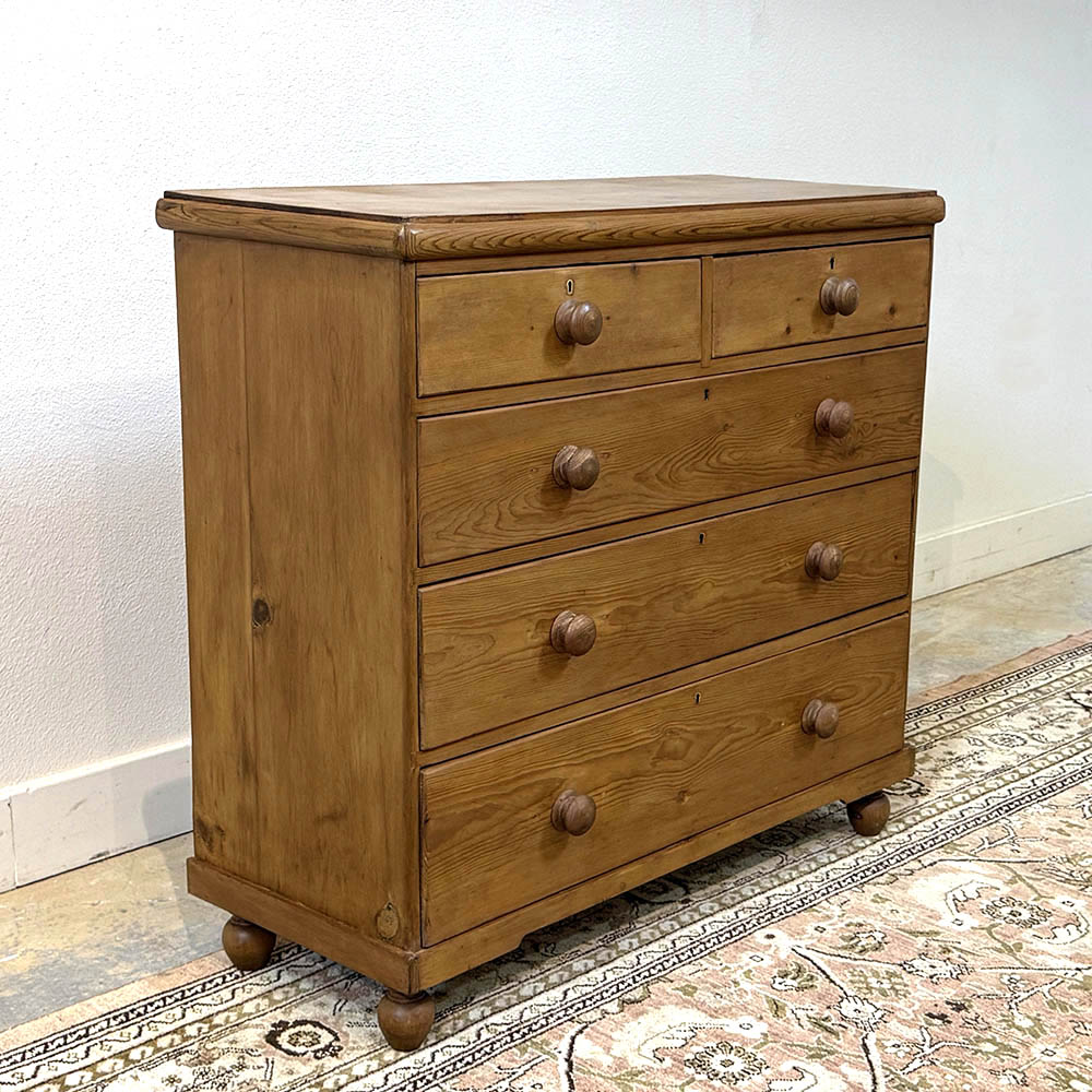 Antique Pine English Chest Of Drawers