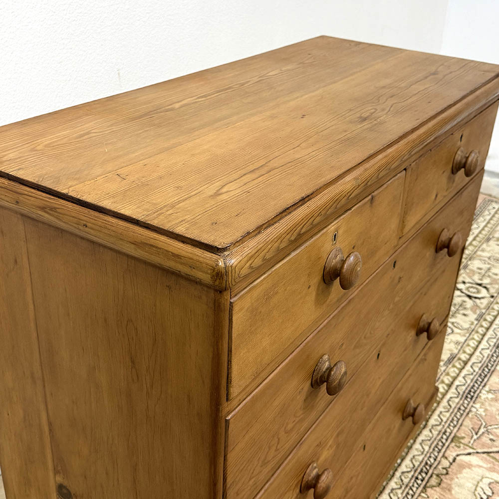 Antique Pine English Chest Of Drawers