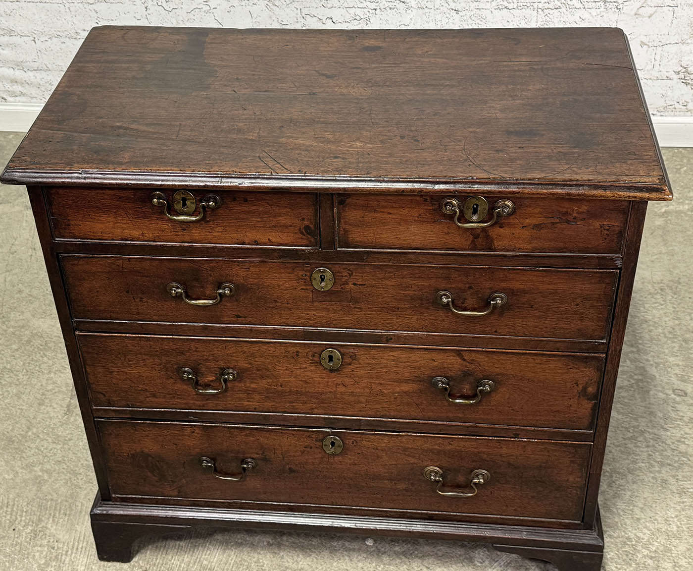 Antique English 5 Drawer Mahogany Chest