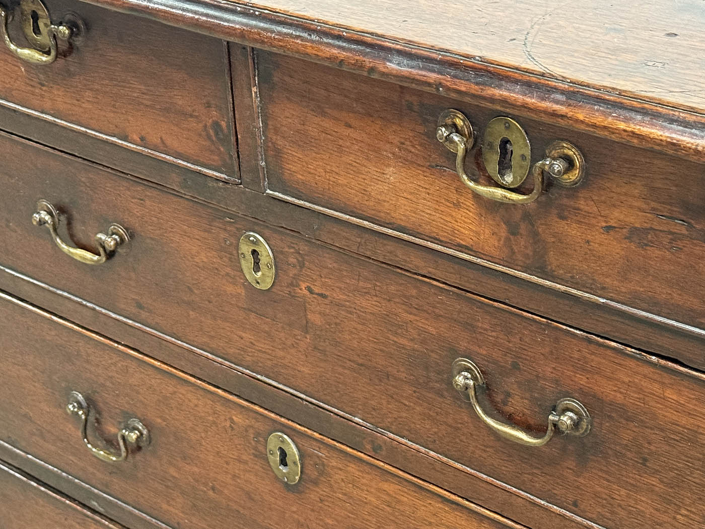 Antique English 5 Drawer Mahogany Chest