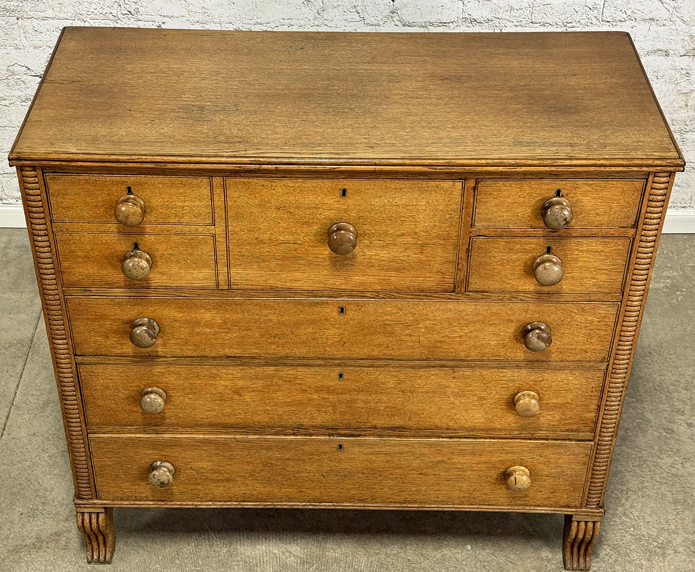 Antique English Oak Regency Chest of Drawers c.1825