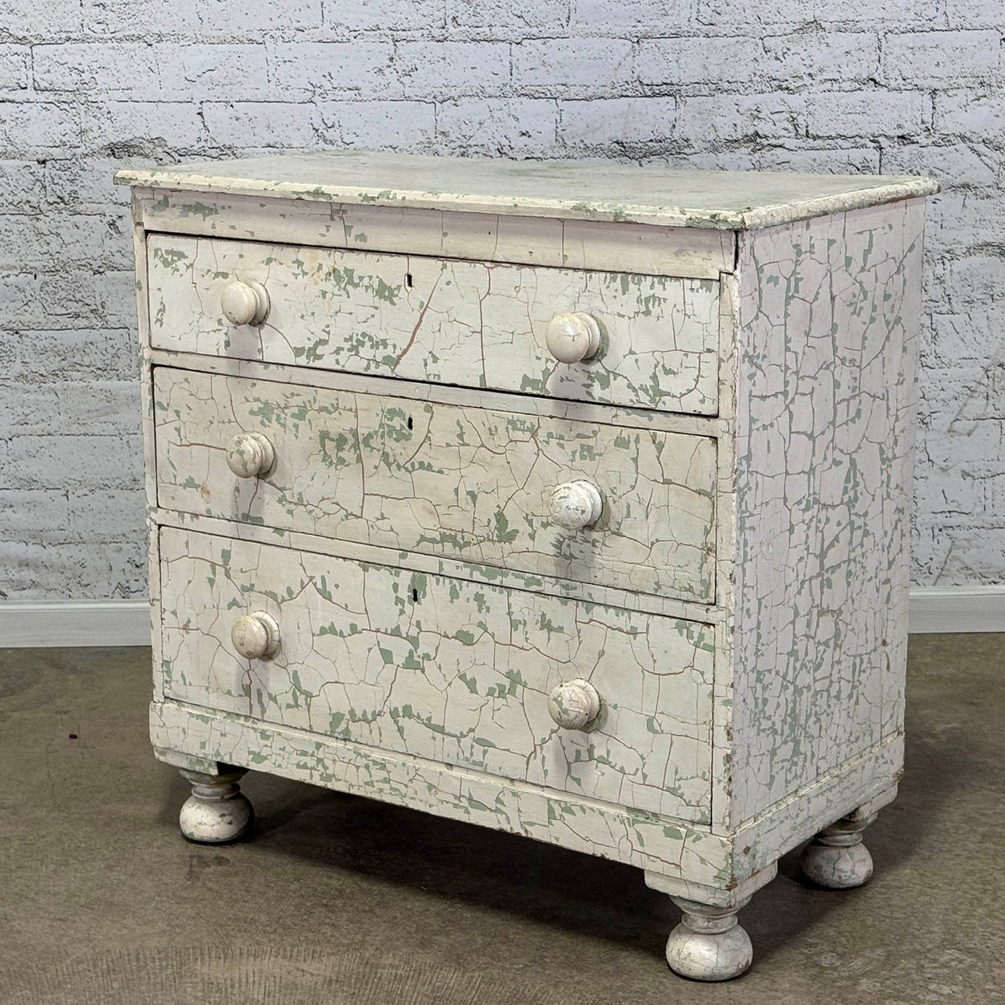 Painted 3 Drawer Chest Of Drawers