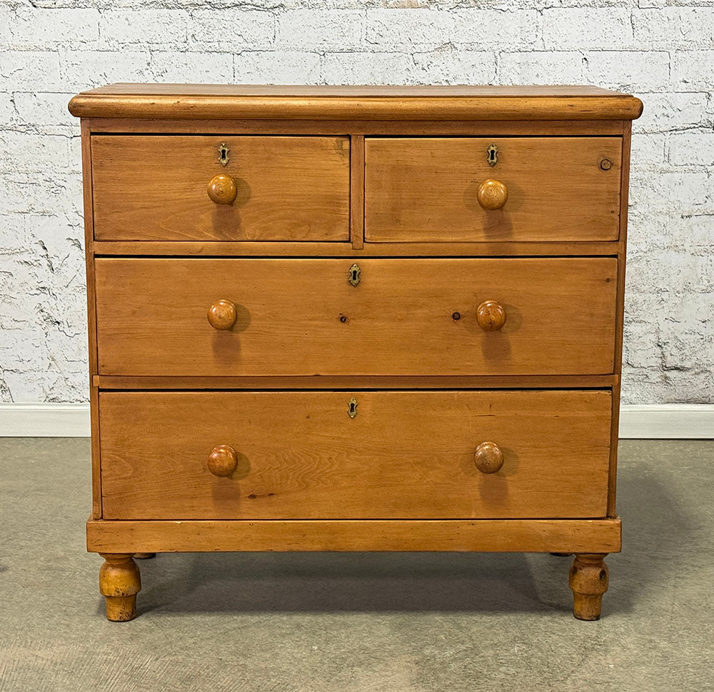 Antique English Pine Chest Of Drawer c.1890
