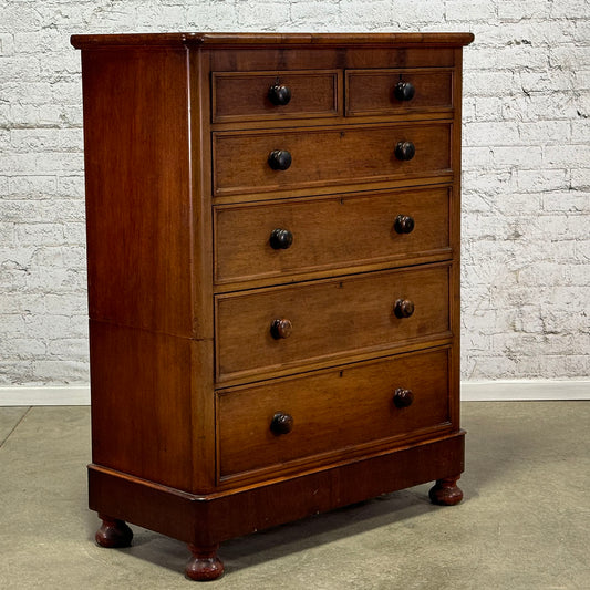 Antique Mahogany Tall Chest of Drawers c.1860