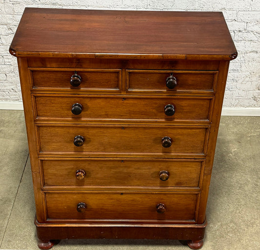 Antique Mahogany Tall Chest of Drawers c.1860