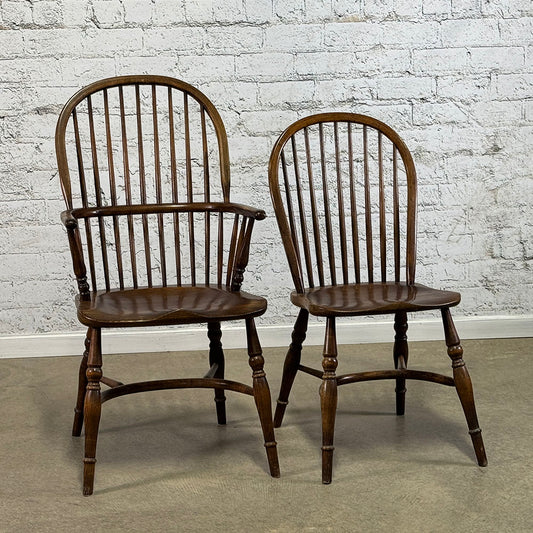 Set of Six Vintage Windsor Chairs