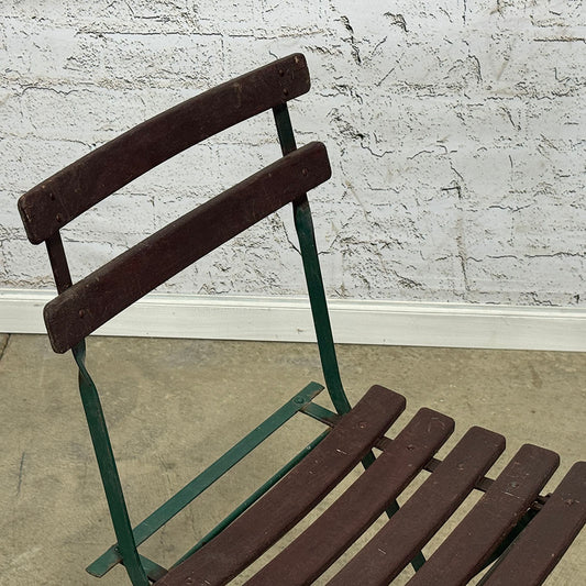 Vintage Slatted Folding Chair