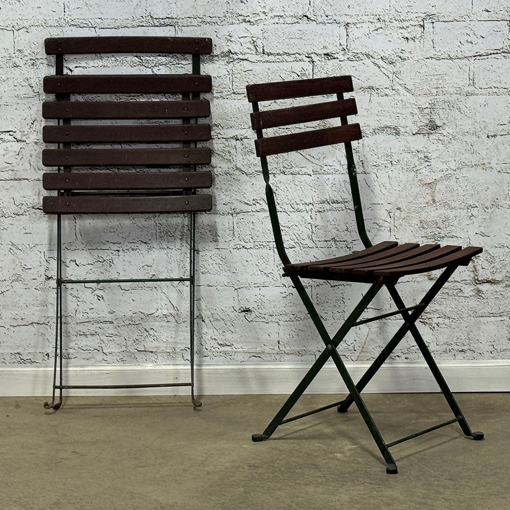 Vintage Slatted Folding Chair