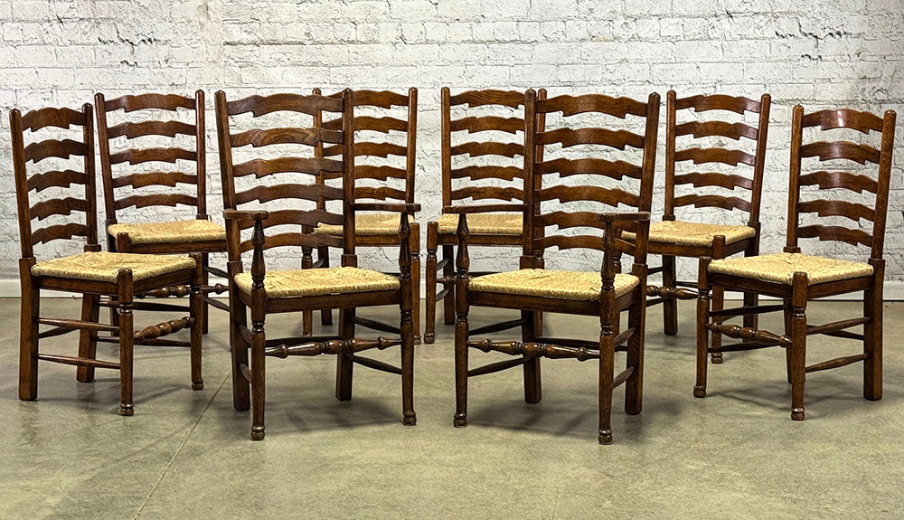 Set of Eight Vintage Wavyline Chairs