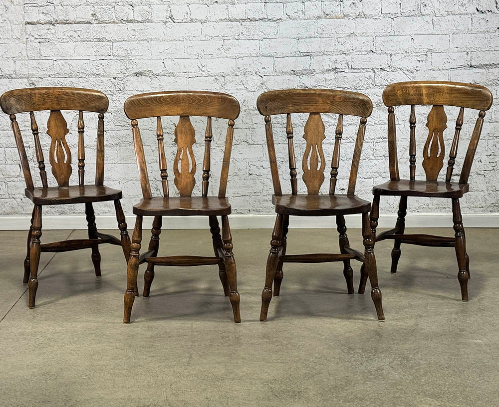Set of Four Antique Cottage Chairs