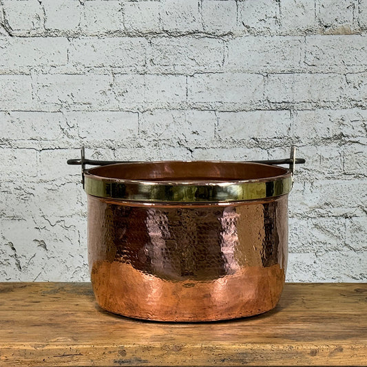 French Copper Log Bucket