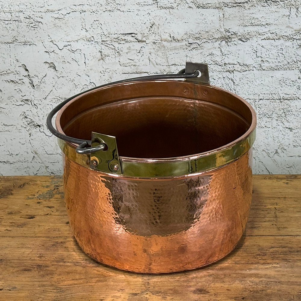 French Copper Log Bucket