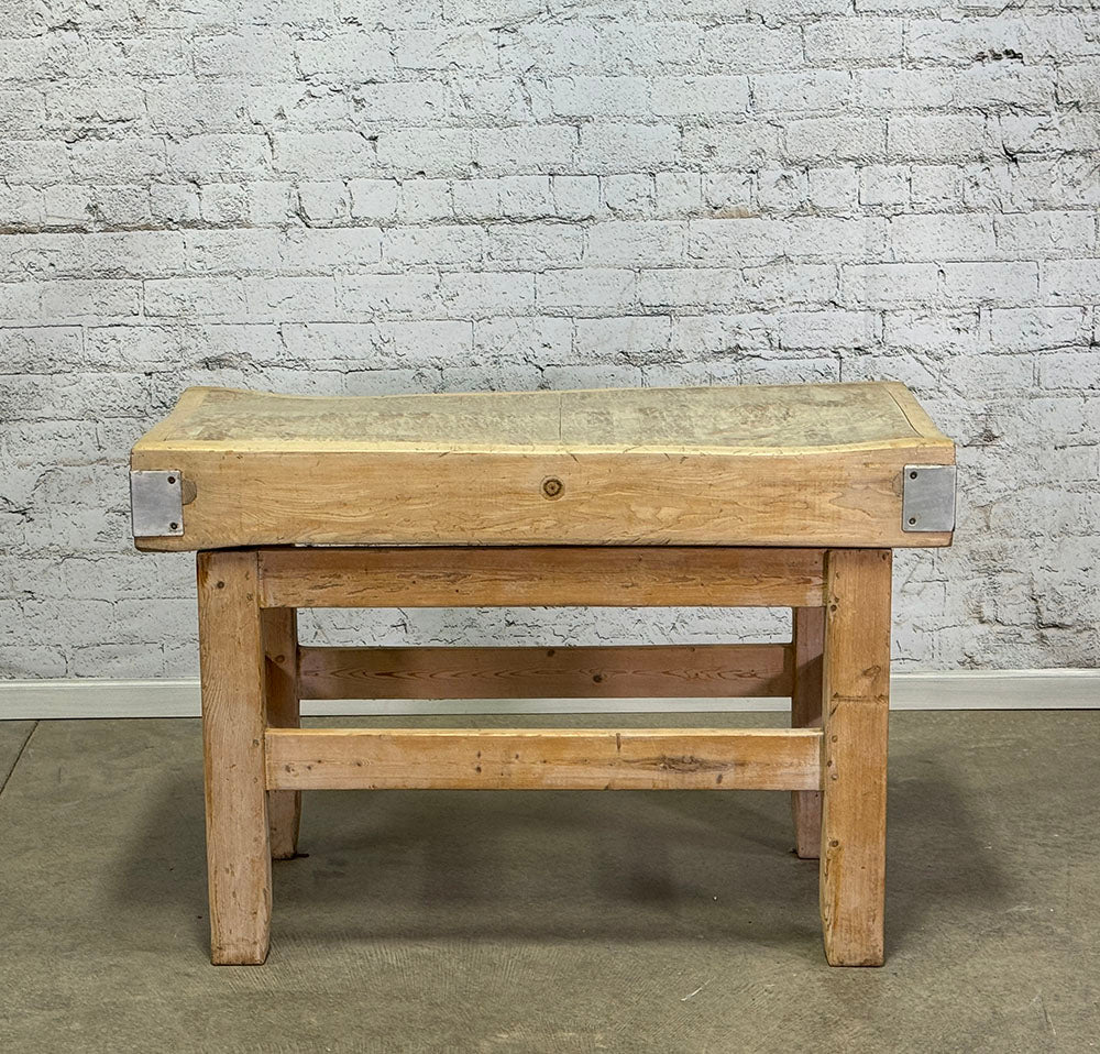 Antique Butcher Block Island c.1900