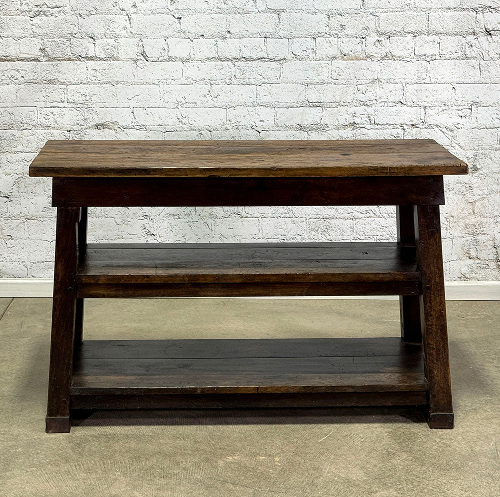 Wonderfully Aged Antique Island with Shelves c.1870