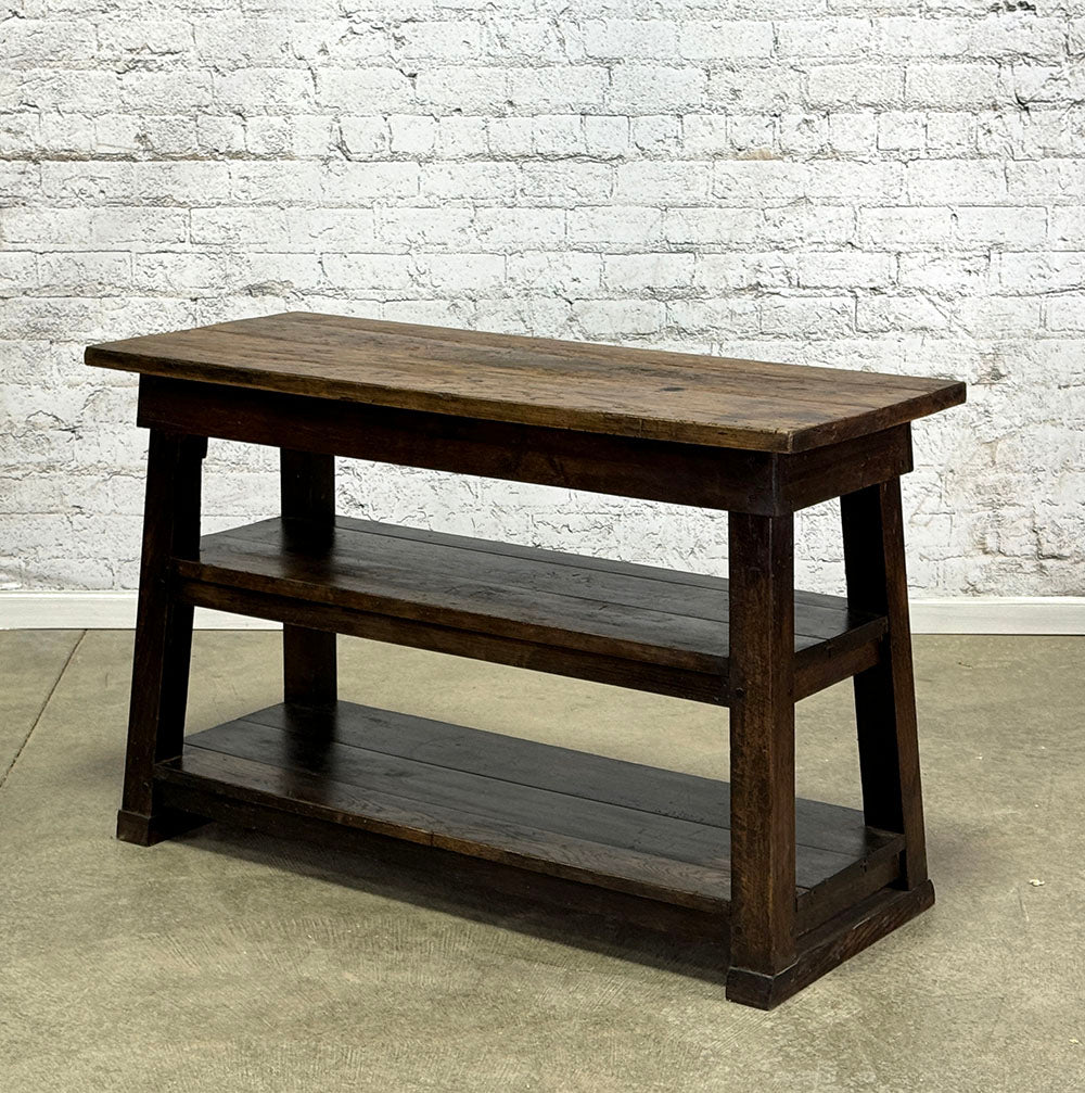 Wonderfully Aged Antique Island with Shelves c.1870