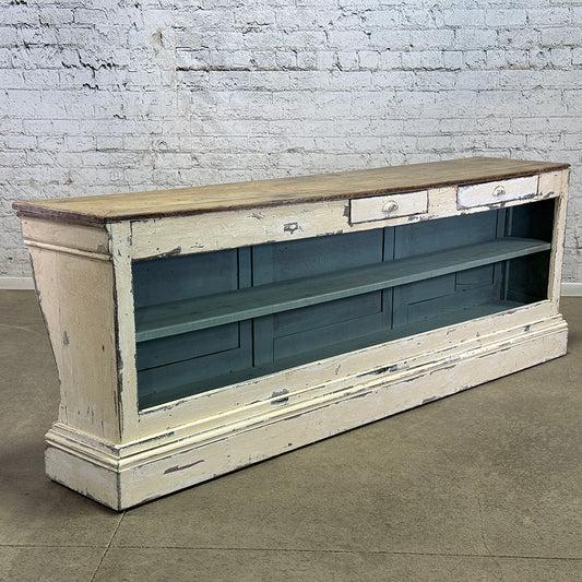 Antique French Oak Shop Counter