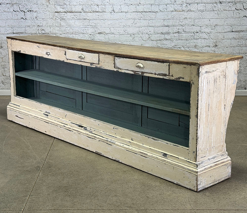 Antique French Oak Shop Counter