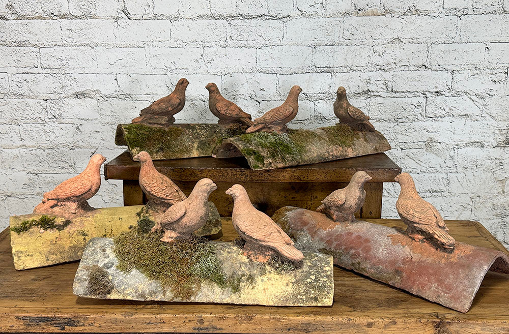 Antique Terracotta Pigeon Ridge Tile from Toulouse
