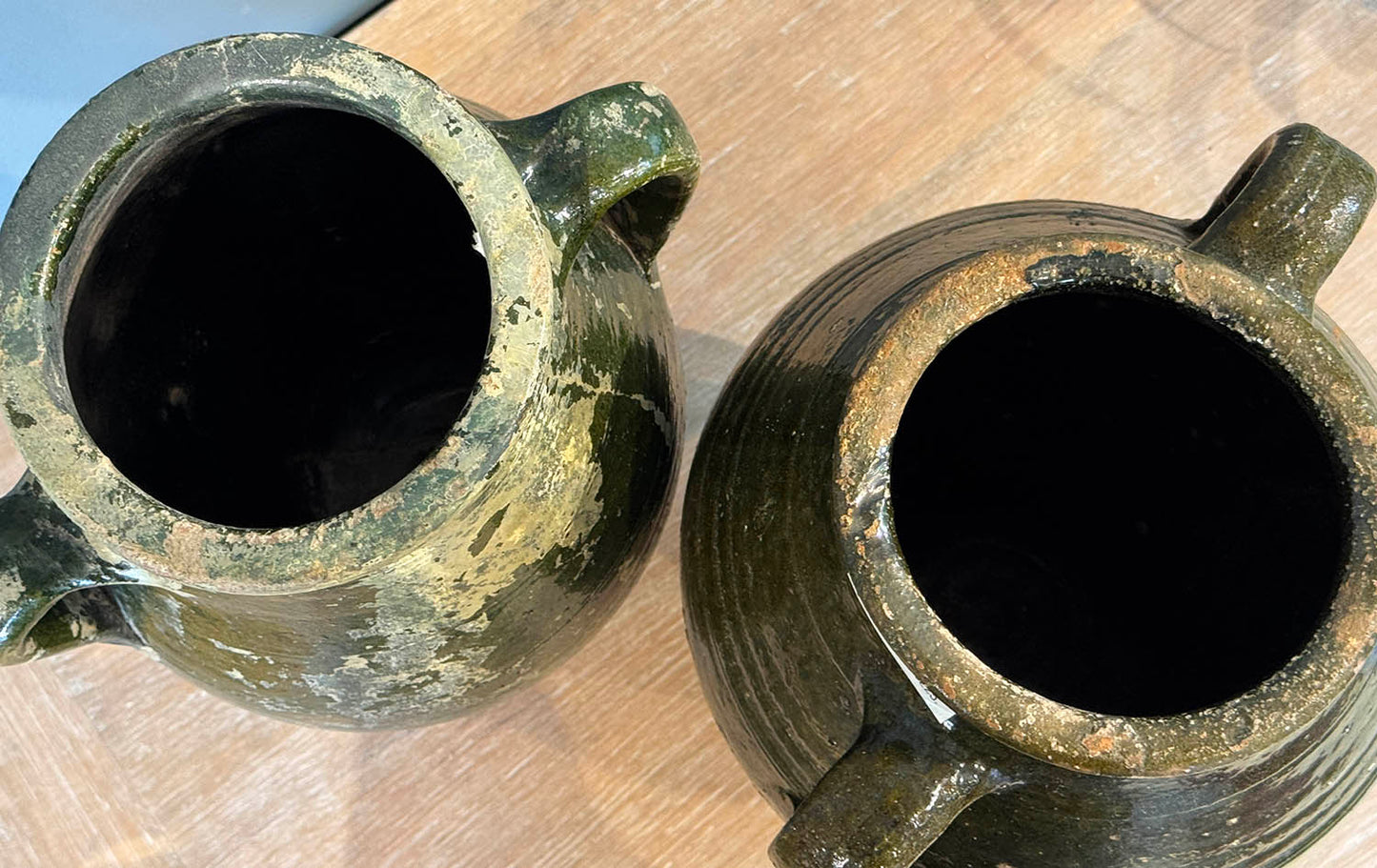French Green Glazed Pot