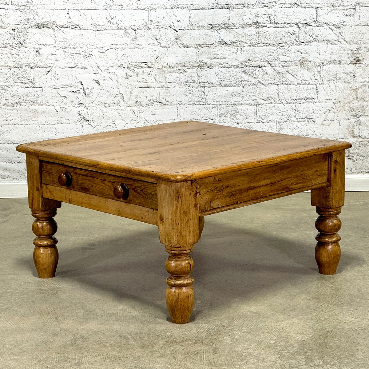 Antique Pine Coffee Table with Lovely Patina c.1880