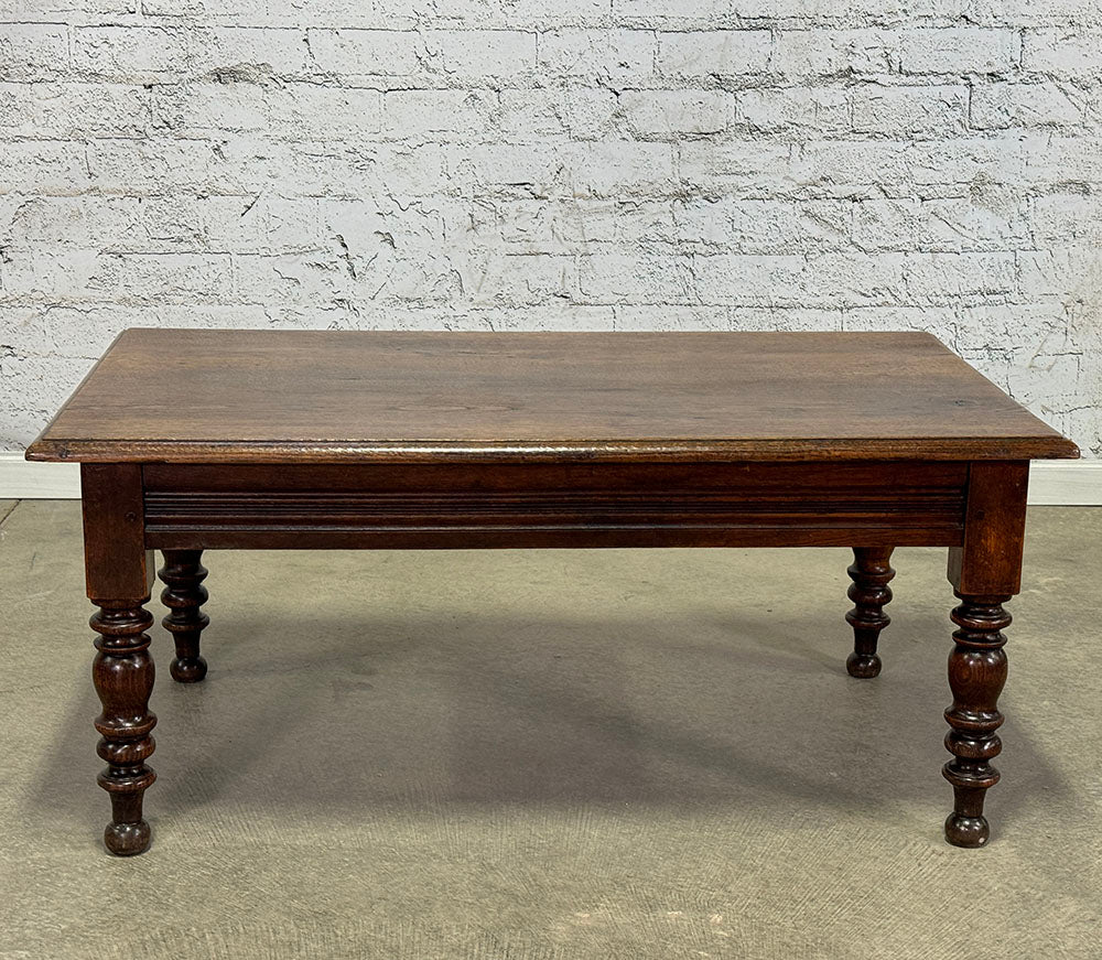 Antique French Oak Bistro Coffee Table c.1860