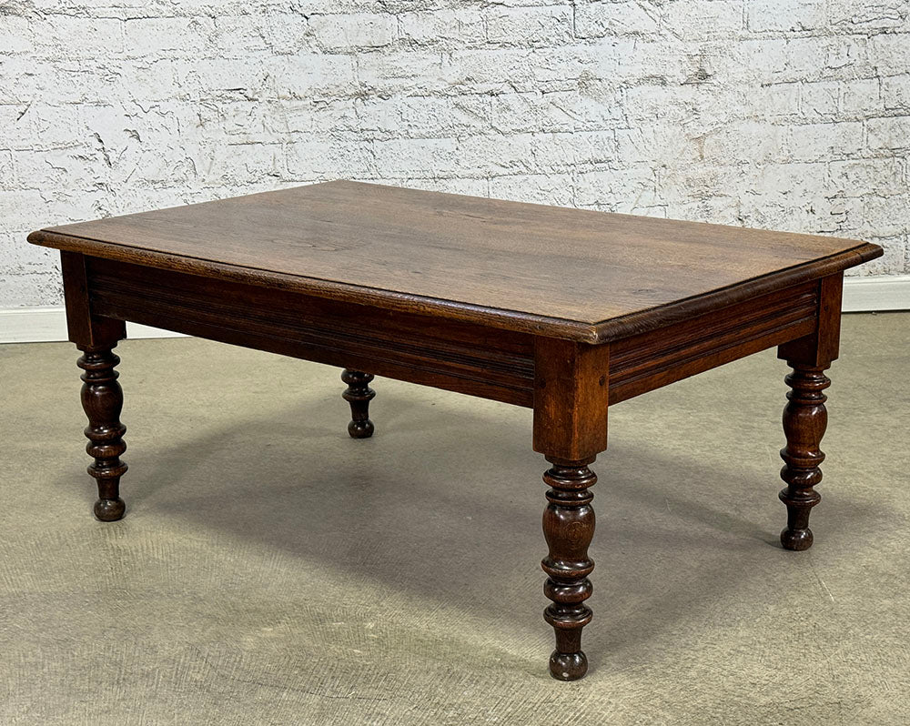 Antique French Oak Bistro Coffee Table c.1860
