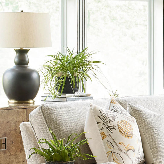 Ultimo Matte Black and Antique Brass Table Lamp