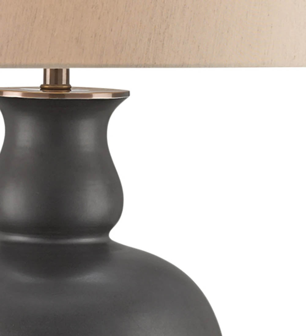 Ultimo Matte Black and Antique Brass Table Lamp