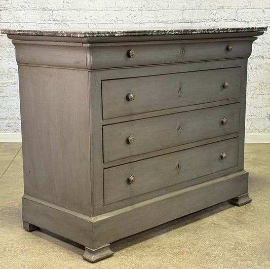 French Four Drawer with Marble Top Buffet c. 1880