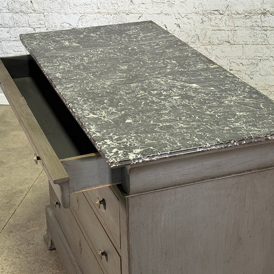 French Four Drawer with Marble Top Buffet c. 1880